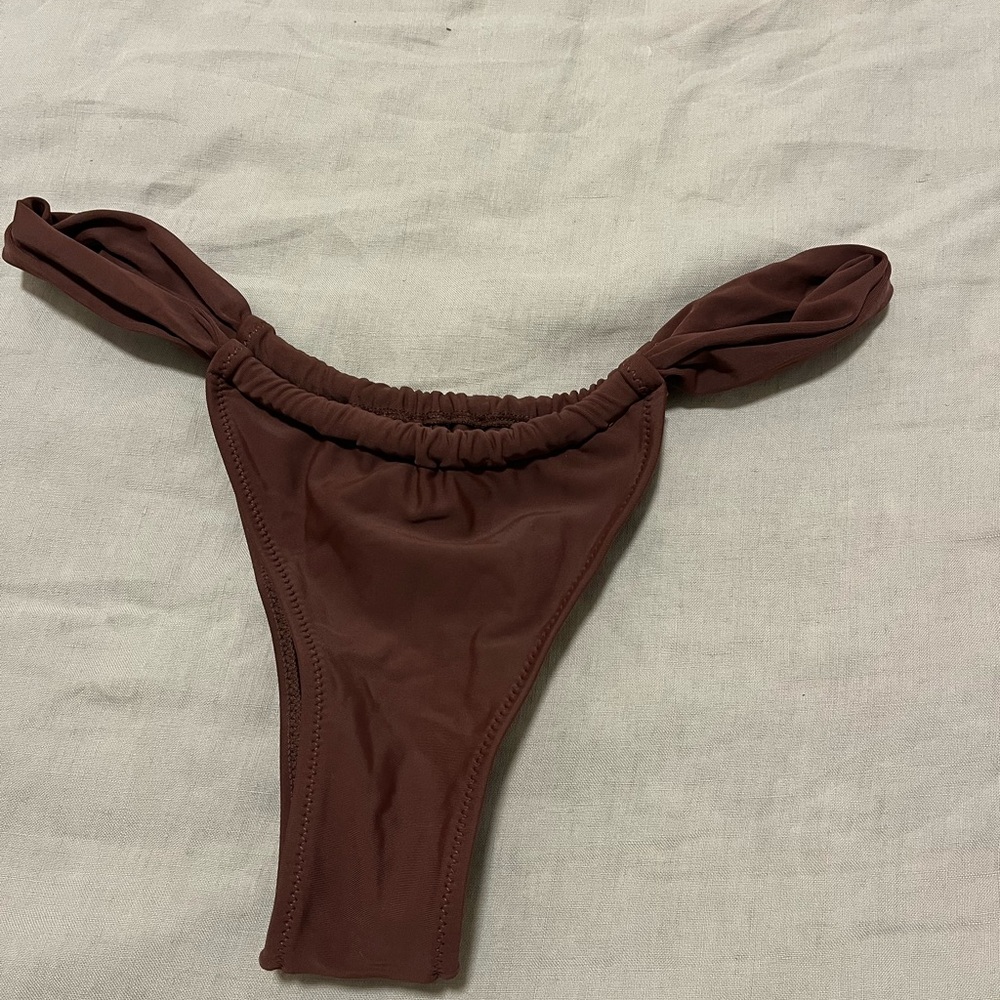 White Fox Brown Bikini Bottoms